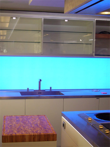 LED-Anwendungen in der Kochschule von Johann Lafer in Guldental (Baustellenfoto)